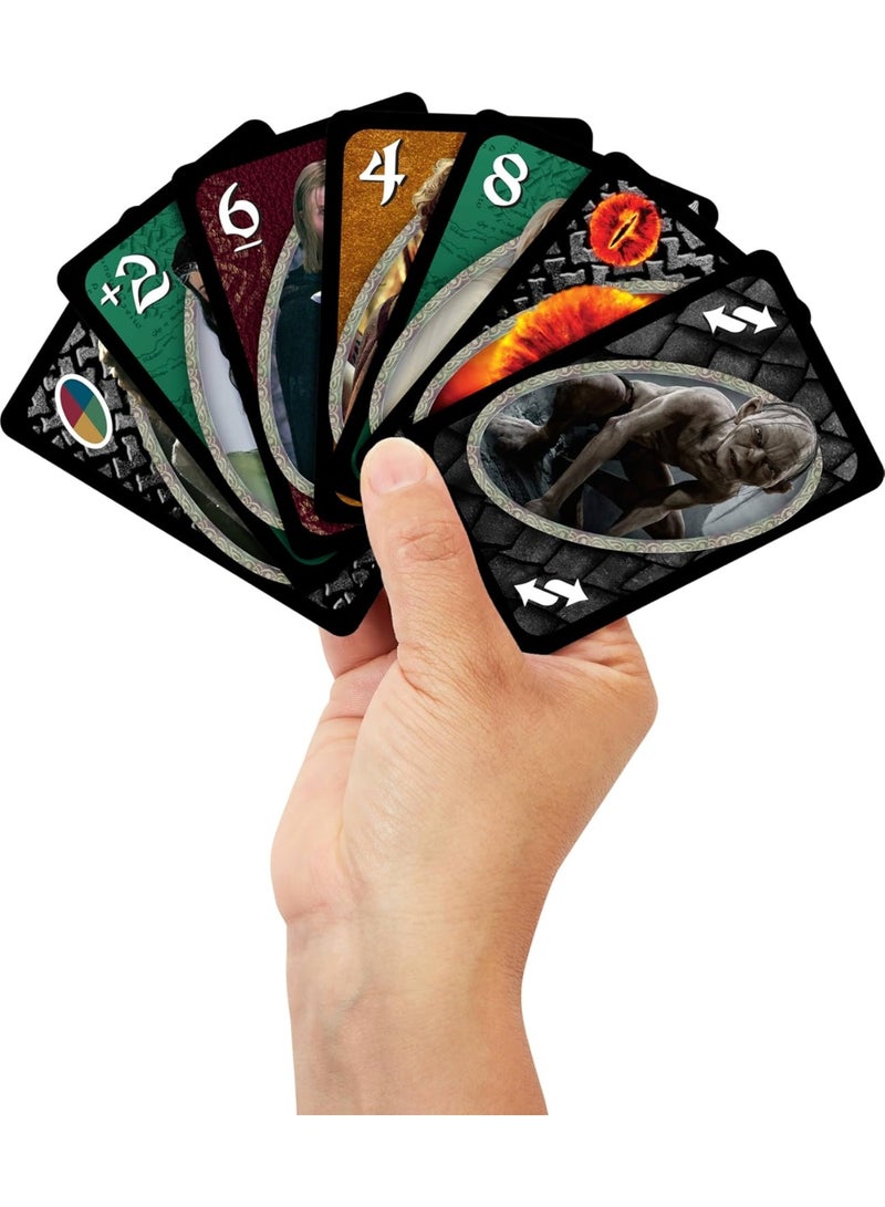 Mattel Games UNO The Lord of The Rings Card Game for Kids, Adults & Families, Travel & Camping, Inspired by The Movies - Image 3